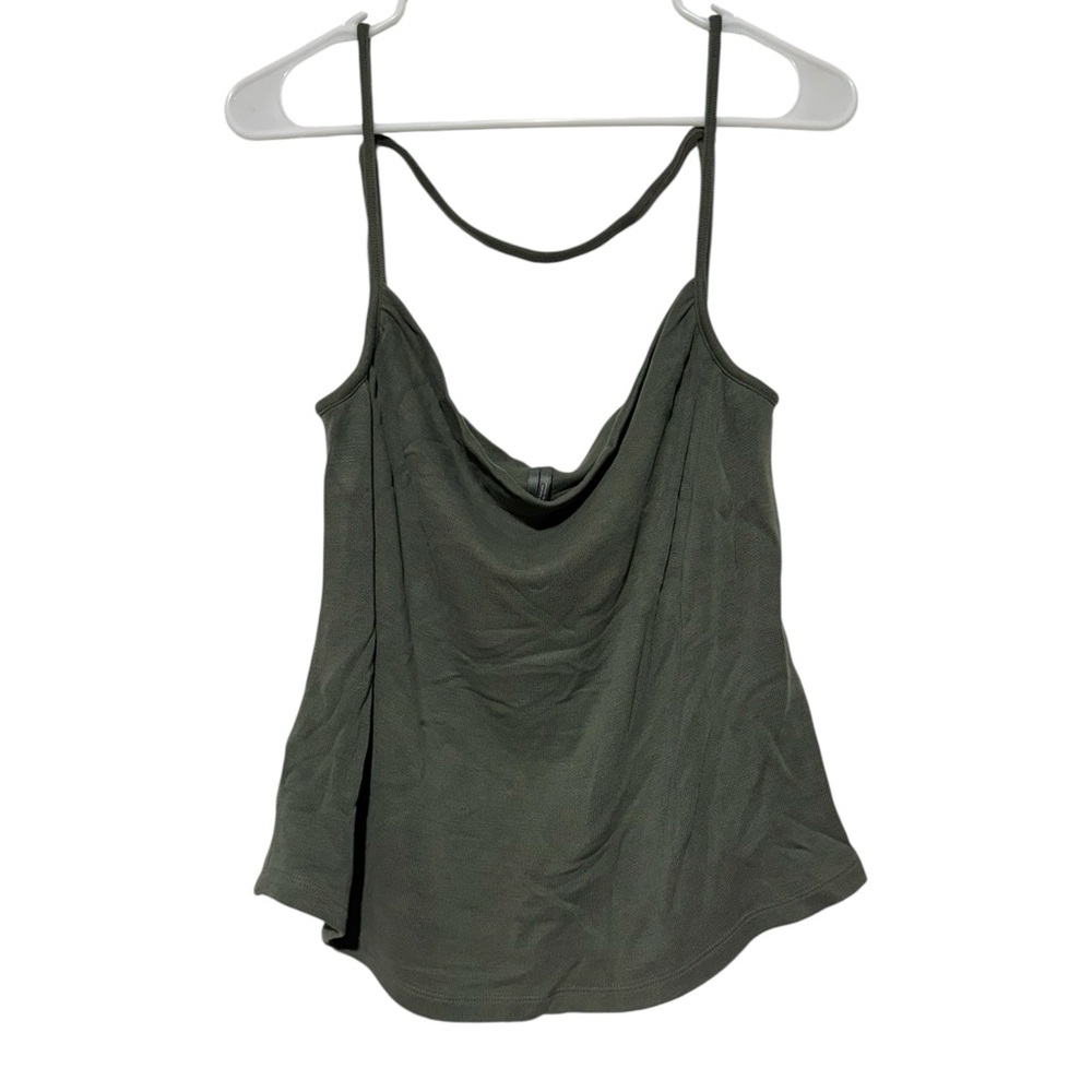 Anthropologie Olive Green Camo Tank Top Women Size Small Basic‎ Spring Summer